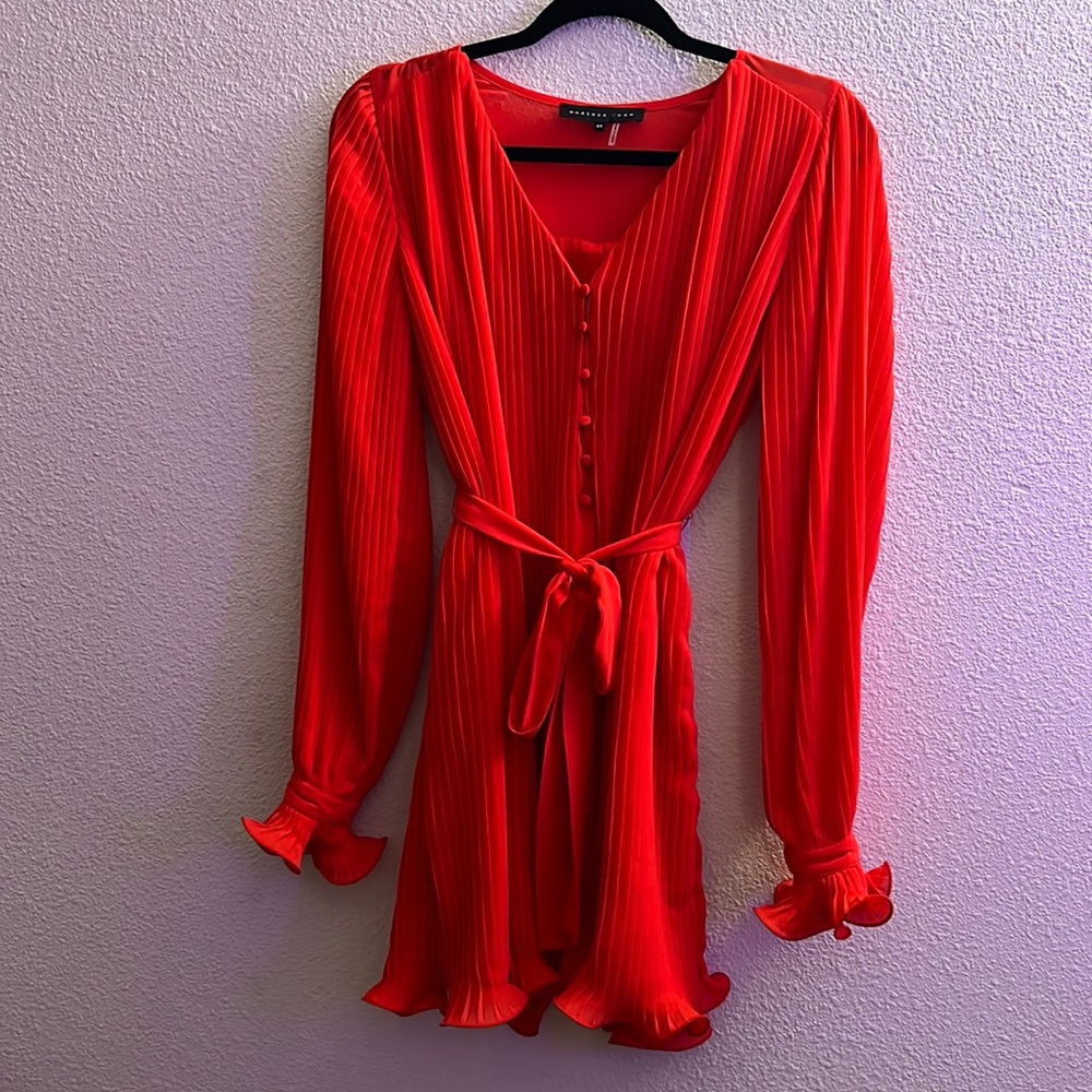 Vici Collection Red Pleated Dress